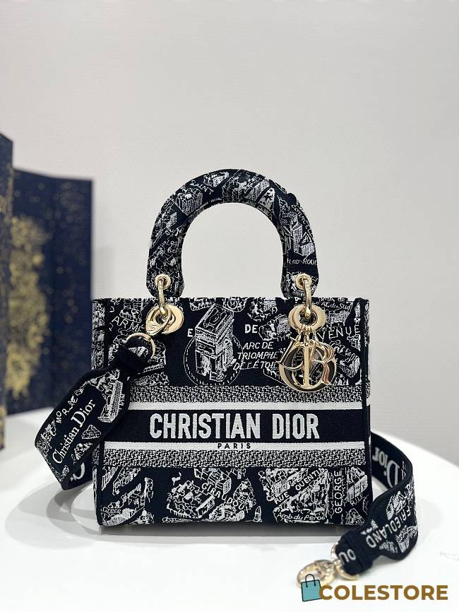 Dior Lady D Lite Telefoontasje Black Size 24cm - 1