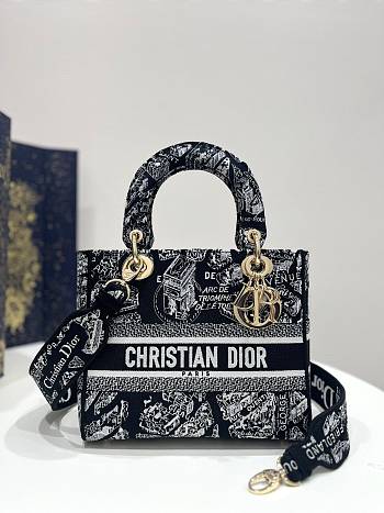 Dior Lady D Lite Telefoontasje Black Size 24cm