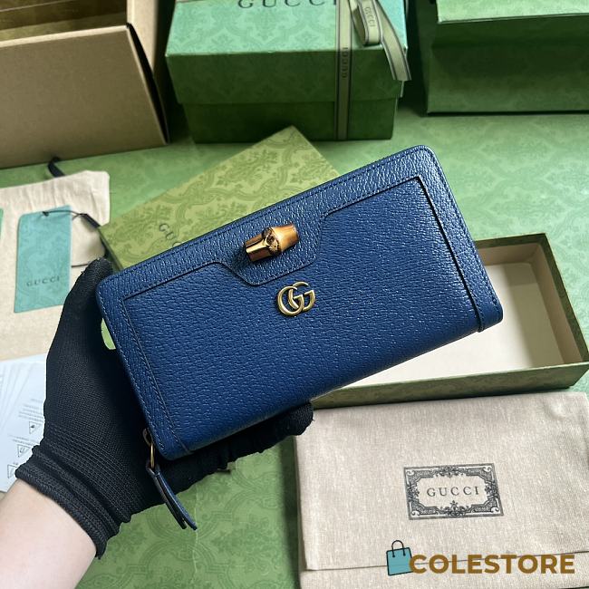 Gucci Diana Blue Wallet Size 19x10.5x2cm - 1