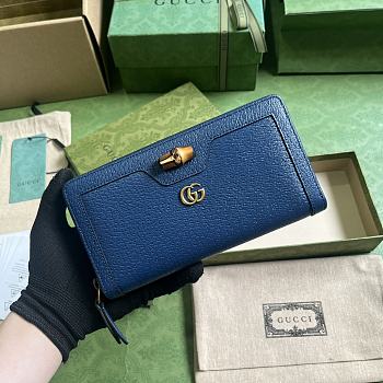 Gucci Diana Blue Wallet Size 19x10.5x2cm
