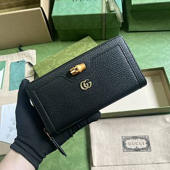 Gucci Diana Black Wallet Size 19x10.5x2cm