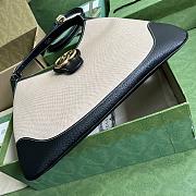Gucci Aphrodite Medium Shoulder Bag In White/Black 39x38x2 cm - 5