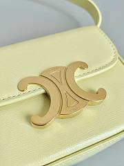 Celine Mini Triomphe On Chain With Strap In Yellow 11x8x4cm - 6