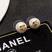 Chanel White Pear Earrings  - 1