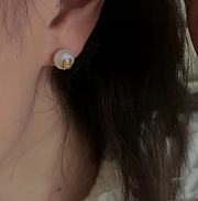 Chanel White Pear Earrings  - 3