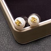 Chanel White Pear Earrings  - 5