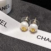 Chanel White Pear Earrings  - 6