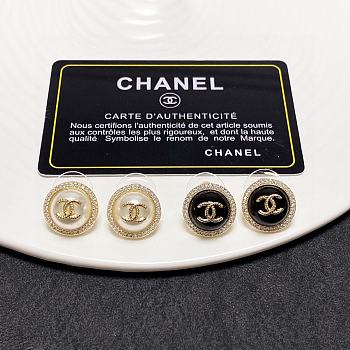 Chanel Black/ White Earrings