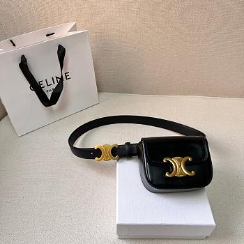 Celine Beltbag Triomphe Black 2.5cm