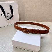 Celine Triomphe Black/White/Brown Belt 2.5mm - 1
