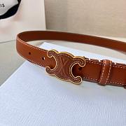 Celine Triomphe Black/White/Brown Belt 2.5mm - 3