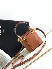 Mini Vanity Case Cuir Triomphe In Smooth Calfksintan 9.5x8x9cm - 5