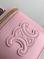 Mini Vanity Case Cuir Triomphe In Smooth Calfksintan Pink 9.5x8x9cm - 6