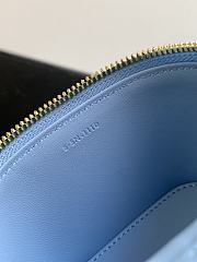 Mini Vanity Case Cuir Triomphe In Smooth Calfksintan Blue 9.5x8x9cm - 5