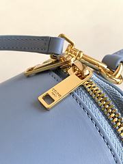 Mini Vanity Case Cuir Triomphe In Smooth Calfksintan Blue 9.5x8x9cm - 4