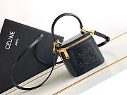 Mini Vanity Case Cuir Triomphe In Smooth Calfksintan Black 9.5x8x9cm - 1