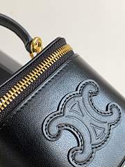 Mini Vanity Case Cuir Triomphe In Smooth Calfksintan Black 9.5x8x9cm - 4