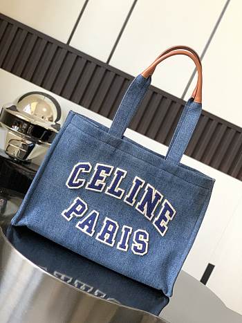 Celine Denim Paris Tote Size 41×28×17cm