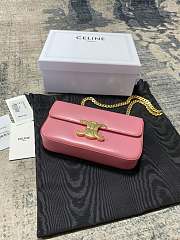 Celine Triomphe Gold Chain In Pink Size 20.5x10.5x4cm - 2