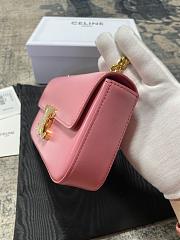 Celine Triomphe Gold Chain In Pink Size 20.5x10.5x4cm - 6