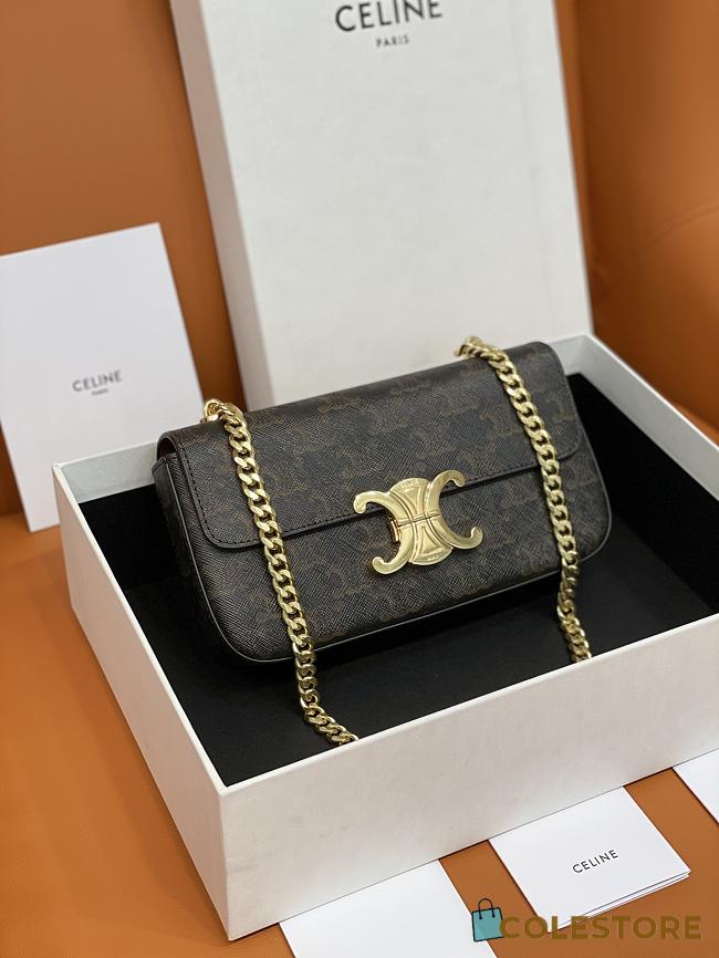 Celine Triomphe Vintage Size 20.5x10.5x4cm - 1