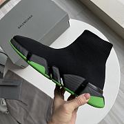 BALENCIAGA Speed 2.0 Lt Sneakers In Black/Green - 2