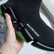 BALENCIAGA Speed 2.0 Lt Sneakers In Black/Green - 3