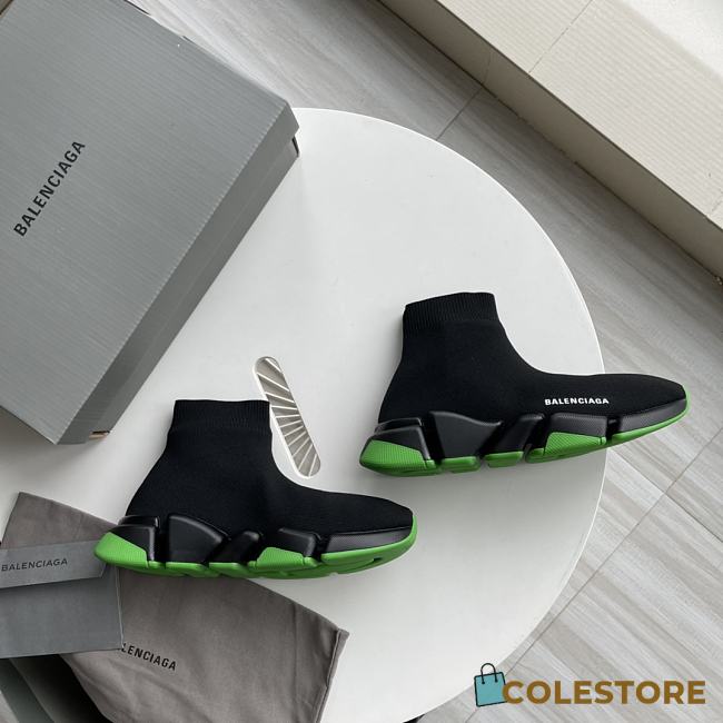 BALENCIAGA Speed 2.0 Lt Sneakers In Black/Green - 1