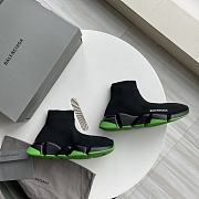 BALENCIAGA Speed 2.0 Lt Sneakers In Black/Green - 1
