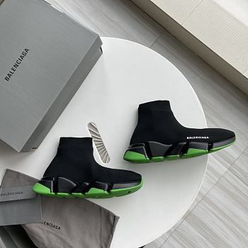 BALENCIAGA Speed 2.0 Lt Sneakers In Black/Green