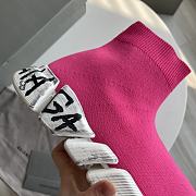 BALENCIAGA Speed 2.0 Graffiti Stretch-Knit High-Top Sneakers - 4