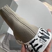 Balenciaga Speed 2.0 Graffiti Recycled Knit Sneaker In Grey - 3