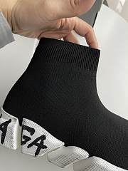 Balenciaga Speed 2.0 Graffiti Recycled Knit Sneaker In Black - 4
