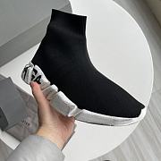 Balenciaga Speed 2.0 Graffiti Recycled Knit Sneaker In Black - 3