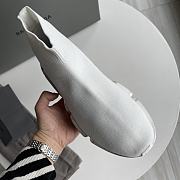 Balenciaga Speed 2.0 Graffiti Recycled Knit Sneaker In White - 6