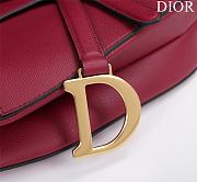 Dior Saddle Red Bag With Strap Size 25.5x20x6.5cm - 2