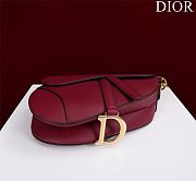 Dior Saddle Red Bag With Strap Size 25.5x20x6.5cm - 3