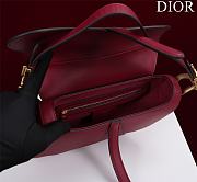 Dior Saddle Red Bag With Strap Size 25.5x20x6.5cm - 4