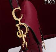 Dior Saddle Red Bag With Strap Size 25.5x20x6.5cm - 5