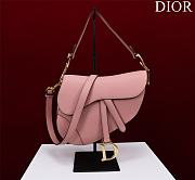 Dior Saddle Bag Pink With Strap Size 25.5x20x6.5cm - 1