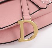 Dior Saddle Bag Pink With Strap Size 25.5x20x6.5cm - 3