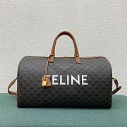 Celine Medium Voyage Bag In Triomphe Canvas With Celine Print Size 50x28x24.5cm - 1