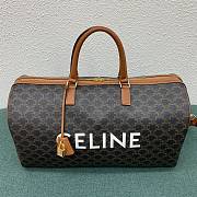 Celine Medium Voyage Bag In Triomphe Canvas With Celine Print Size 50x28x24.5cm - 3
