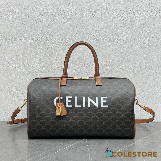 Celine Voyage Bag In Triomphe Canvas With Celine Print Size 45x23x21cm - 1