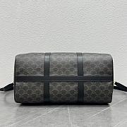 Celine Voyage Bag In Triomphe Canvas Black Line Size 43x23x21cm - 6