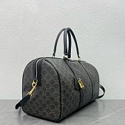 Celine Voyage Bag In Triomphe Canvas Black Line Size 43x23x21cm - 5