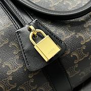 Celine Voyage Bag In Triomphe Canvas Black Line Size 43x23x21cm - 4
