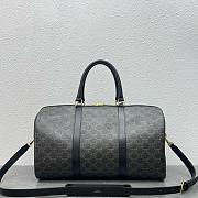 Celine Voyage Bag In Triomphe Canvas Black Line Size 43x23x21cm - 3