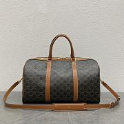 Celine Voyage Bag In Triomphe Canvas Brown Line Size 43x23x21cm - 5