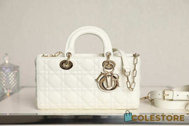 Dior Lady D-Joy Cannage Lambskin Bag White 26cm - 1